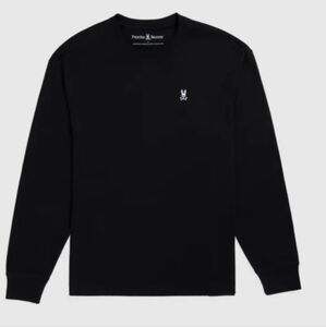 Psycho Bunny Chester Long Sleeve Pima Cotton Neutral Black Shirt Size 2 Or XXS
